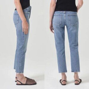 Agolde Riley High Rise Straight Crop Jeans
